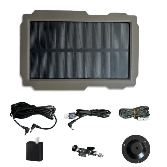 Carregador Solar Recarregável para Câmeras de Caça - Kit Trail Game Panel 3000mAh 6V-12V