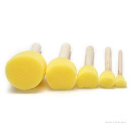 Conjunto pincéis espuma esponja com 5 peças, ferramenta pintura carimbo, artesanato diy para - Image 3