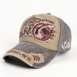 Colar Bonés de beisebol retro bordados denim para homens e mulheres, chapéu Hip Hop ajustável, chapéu casual, streetwear, chapéu pai, chapéus de sol de algodão - Image 2
