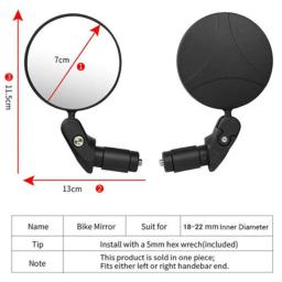 Mountain Bike espelho retrovisor, bicicleta Bar End Mirror, rotação Retrovisor, Novo, 360 ° - Image 6