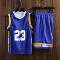 Basquete Jersey Set, Fã Clube Uniforme de Treino, Material da malha, Secagem Rápida, Colete Macio Respirável, Conjunto Curto, Novo - Image 3