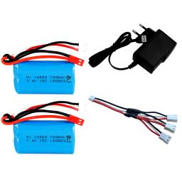 Bateria Recarregável LIPO, 7.4V, 700mAh, 14500, FT007, Barco RC, Lancha rápida, Syma F1, FX059, Aeronave 2s - Image 4