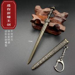 Coleção de Espada Dinastia Antiga Chinesa, Arma de Liga, Arma Pingente, Brinquedos Modelo, Role Playing Prop Decoração, Presente Infantil, 12cm, 4,5" - Image 6