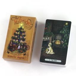 Yuletide tarô baralho cartas jogos adivinhação festa brinquedo de mesa entretenimento lazer 18 + cartas de tarô cerca de 10x6cm - Image 3