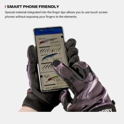 Noeby-luvas de pesca resistentes ao inverno para homens e mulheres, pesca, antiderrapante, tela deslizante, quente, pesca no gelo, caça - Image 6