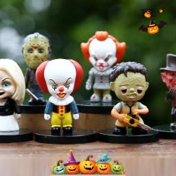 -.-10pcs filme de terror palhaço figura de ação brinquedos modelo pvc presente de halloween estatueta de vinil boneca presente - Image 1