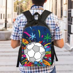 Bolsa escolar de nylon com impressão 3D infantil, mochila de futebol, patten de futebol, grande capacidade, durável e softback, logotipo para meninos - Image 6