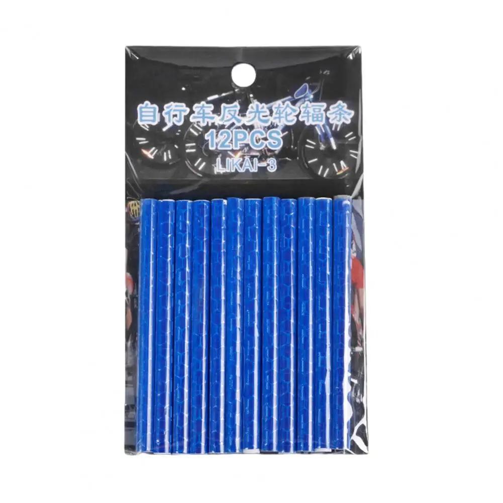 Roda de bicicleta falou Wraps, Noite Riding Roda Rim fita reflexiva, Mountain Bike Decoração Refletores, MTB Decoração, 12pcs - Image 1