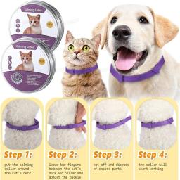 Coleira de feromona calmante ajustável para cães, colar confortável para cachorro e gatinho, aliviar a ansiedade, acessórios para cães grandes, novo lançamento - Image 3