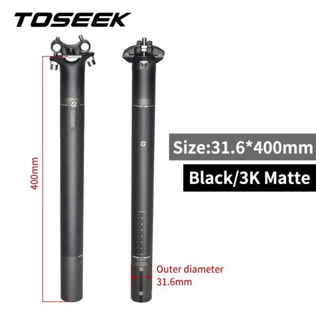 TOSEEK 3K Fosco Completo Fibra Carbono Selim Leve MTB Estrada 27.2/30.8/31.6mm