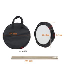 Dumb Kits de Bateria para Iniciantes, Jazz Bateria, Prática Pad, Instrumento de Percussão, Instrumento Musical, Baquetas ABS, 10 em - Image 4