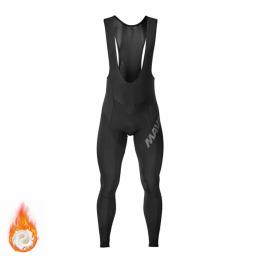 Calças longas de bicicleta de lã térmica para homens, calças justas de ciclismo MTB, 19D Gel Pad, bicicleta, novo, quente, inverno, 2024 - Image 1