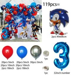 Balão digital para festa de aniversário infantil, Cartoon Banner Decoração Set para chá de bebê, sonices, 1 conjunto - Image 4
