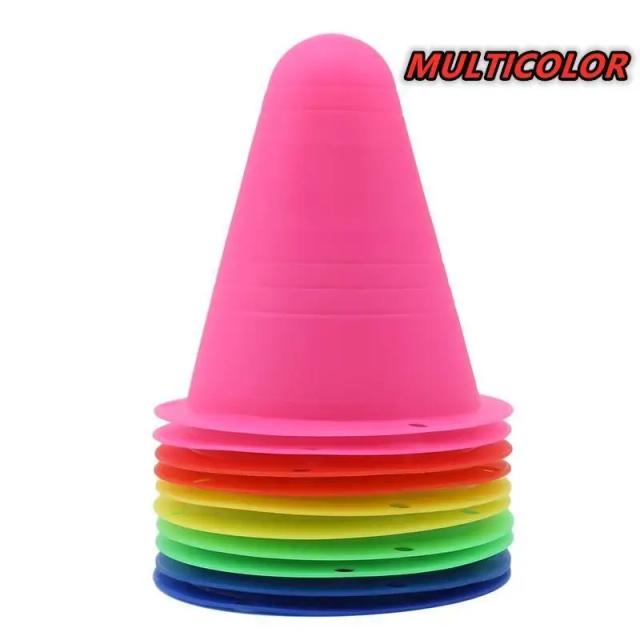 Conjunto de 10 Cones de Marcação para Treinamento de Futebol com Rolos de Slalom e Pilha de Skate