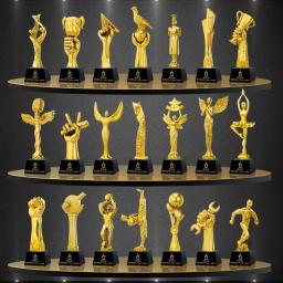 Troféu De Resina Galvanizada Criativa Base De Cristal, Dança, Música, Esportes, Prêmios Da Competição, Personalizado, Decoração Do Lar, 1Pc - Image 6