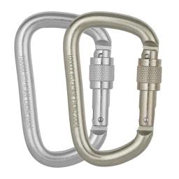 D-Shaped High Load-Bearing Mosquetão de Aço, Escalada Main Lock para Montanhismo, Resistente ao Desgaste, Fivela de Segurança Durável, 45KN - Image 4