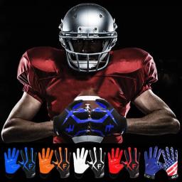 Novo futebol americano luvas de rugby receptor juventude adulto homem aperto luvas para crianças durável respirável flexível rop grátis - Image 1