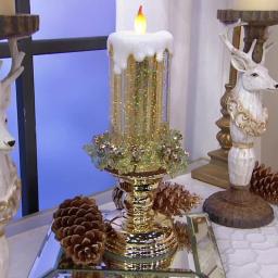 Christmas LED Candle Light, Artesanato Decorativo, Luzes Noturnas, Swirling Glitter, Colorido, Fantasia, Cristal, Festa de Natal, Casa - Image 5
