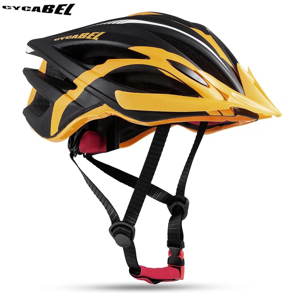 CYCABEL-Capacete de Bicicleta Ultraleve com Luz LED, Capacete Desportivo de Segurança, Estrada, Chapéu de Mountain Bike, Corrida MTB, Ciclismo, 16 Buracos - Image 1