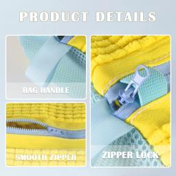 Saco de lavanderia com zíper, saco de limpeza reutilizável, lavadora de tênis lavável, saco secador para máquina de lavar roupa, 1 pc, 2pcs - Image 4