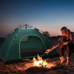 Barraca de acampamento leve de camada única, exterior, praia, mochila, caminhada, viagem, 2 pessoas - Image 2