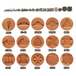 Ferramenta de gravação de escultura em couro artesanal, carimbo de impressão de couro, padrão decorativo esculpido, faça você mesmo, argila, cerâmica, ferramenta de perfuração - Image 5