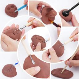 Cerâmica Clay Sculpting Conjunto de Ferramentas, Suavização Cera Escultura, Cerâmica Polymer Shapers, Modelagem Esculpida, DIY Tool Sets, 61 Pcs, 25Pcs - Image 4