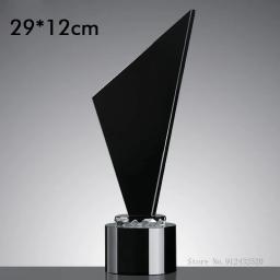 Troféu De Estilo De Lâmina De Cristal Personalizado, Prêmio De Honra Negra, Decoração De Casa, Lembrança, Prêmio De Alta Qualidade - Image 6