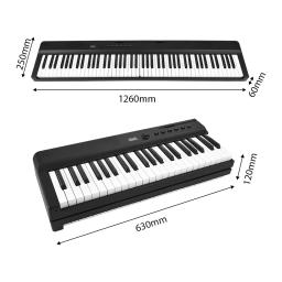 Piano de teclado dobrável de 88 teclas, órgão eletrônico dobrável, função Tremolo e aplicativo portátil para iniciantes com pedal - Image 2
