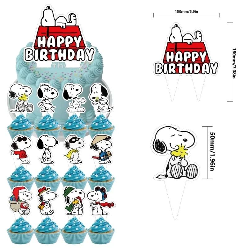 Decorações de festa de aniversário para crianças, Happy Birthday Banner, Bolo Bandeira, Balões de látex, Cupcake Toppers, Animal Pet, Cão branco, Feriados Presentes - Image 1
