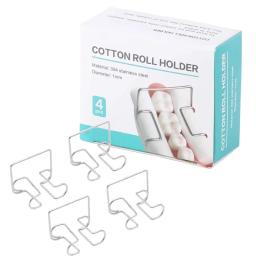 Aço inoxidável dental algodão rolo titular clip, autoclaváveis suprimentos de laboratório, clínica Ortho isolador ferramenta, 4pcs - Image 1