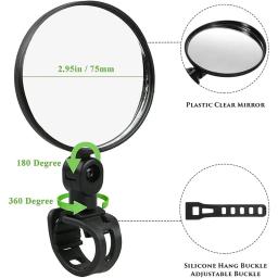 Scooter bicicleta espelho retrovisor ajustável mtb ferramenta de bicicleta estrada guiador olho traseiro ciclismo espelhos retrovisores acessórios da bicicleta - Image 5