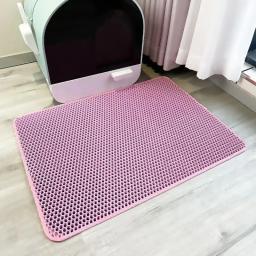 Impermeável dupla camada Pet Litter Mat, caixa de vaso sanitário do gato, areia antiderrapante, tapete lavável, almofada limpa, Pet Clean Supplies - Image 1