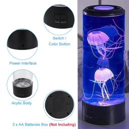 Jellyfish Aquarium Lamp, Fantasia LED USB Table Night Light, Presente Infantil, Iluminação para Casa, Decoração do Quarto, 5 Cores, Nocna - Image 4