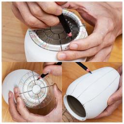 Acrílico Round Array Desenho Linha Régua, Ferramenta De Cerâmica, Gravura De Argila, Marcação Régua, Aparar, Ponto Central, Auxiliar Turntable - Image 5