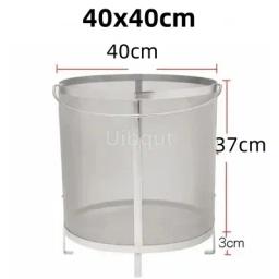 Filtro de cerveja e vinho em aço inoxidável, cesta de filtro de fermentação caseira de cerveja, ferramenta de bar, saco de filtro para gelatina, barril de fermentação caseira, 304 - Image 4