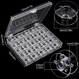 Bobinas Vazias e Caixa De Armazenamento De Estojo, Carretéis De Máquina De Costura, Plástico Transparente, Bobinas De Metal, Ferramentas, Acessórios, Ferramentas - Image 5