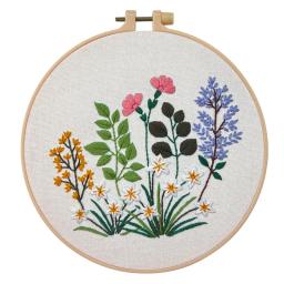 Kit bordado floral bordado para iniciantes e adultos, kit bordado iniciante para flores - Image 6