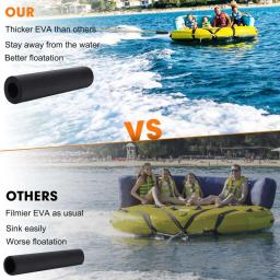 Corda de esqui aquático para kneeboard, Boating Tow Ropes, Heavy Duty, Tubos rebocáveis, 60 pés, 1 a 3 pessoas - Image 4