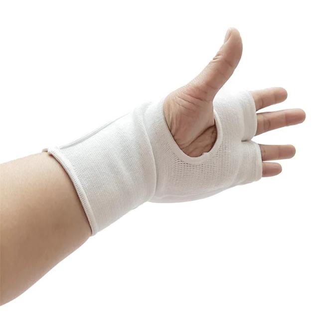 Luvas De Proteção De Karate Kyokushin Branco Protetor De Mão, Sparing TKD, Guardas De Pulso, Proteção De Artes Marciais, Meio Pano De Dedo, Guarda De Punho