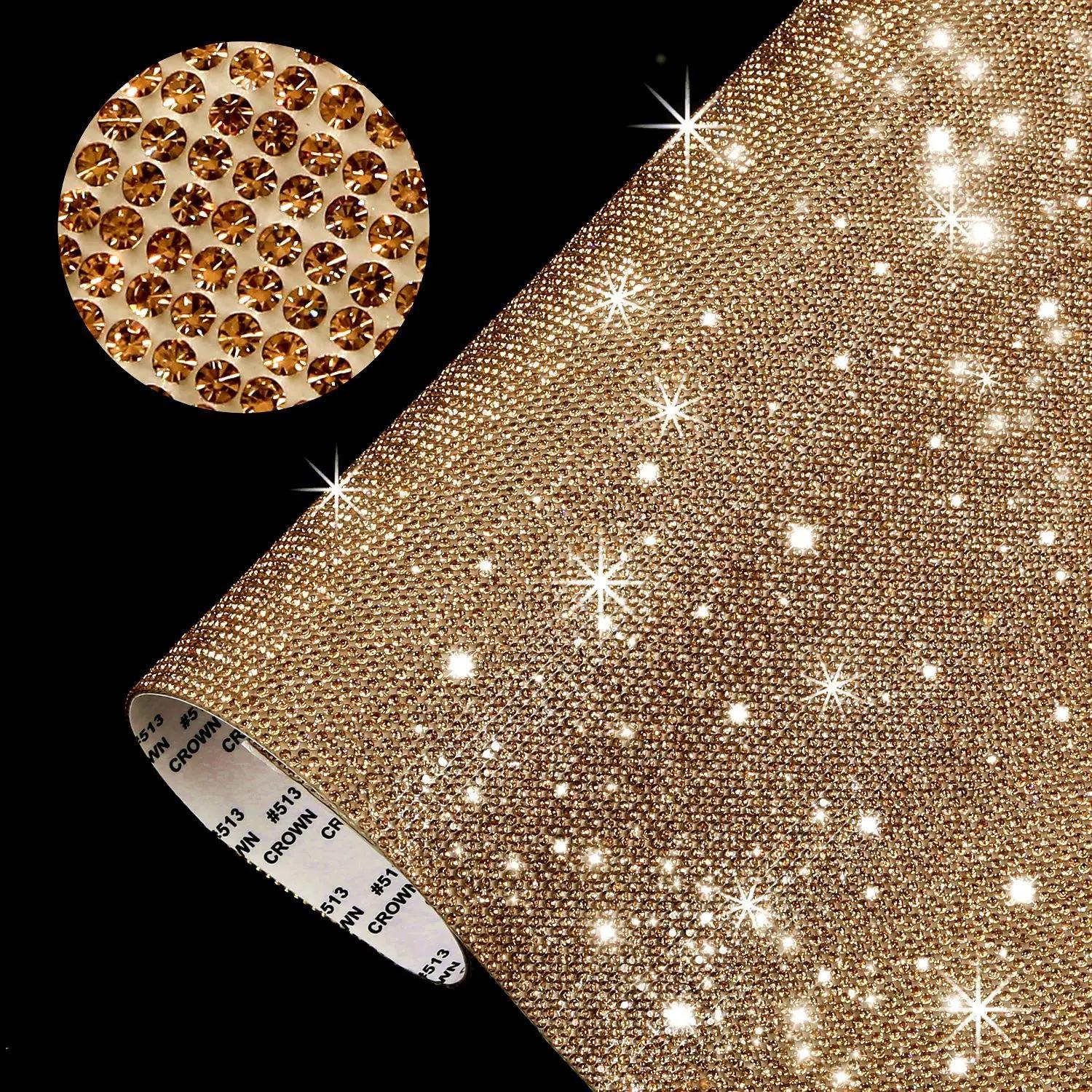 Auto adesivo de cristal strass cola diamante fita decoração diy adesivo strass para artes artesanato diy evento telefone do carro deco - Image 1