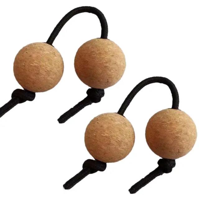 Kashaka Shaker de Cortiça: Conjunto com 2 Pares de Bolas Africanas Clássicas para Percussão Musical