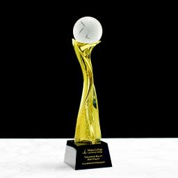Personalizado esportes evento cristal troféu campeão prêmios para vôlei futebol golfe basquete lembrança cristal artesanato presentes - Image 3