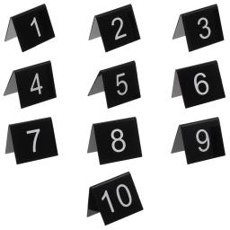 10 pçs triângulo cartões de mesa número marcador para evidência dupla face decorar sinais jantar festa - Image 1