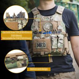 Bolsa de Airsoft triplo Mag tático, aba frontal, pilha dupla, abdominal Fanny Pack, colete de caça, FCPC, FCSK - Image 2