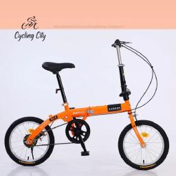 Bicicleta dobrável leve para homens e mulheres, absorção de choque, mini bicicleta, ao ar livre, adulto, crianças, estudante, novo, 16 ", 2023 - Image 1