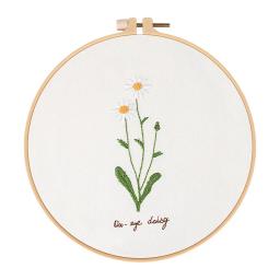 Kits de iniciação para bordados para iniciantes, padrões fáceis artesanais para adultos e crianças, jardim de flores de lavanda - Image 5