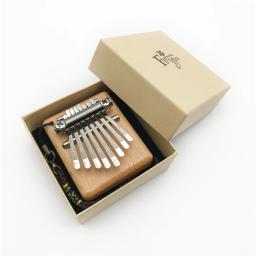 Kalimba Polegar Piano com Pingente De Madeira De Faia, Dedo Acústico Piano, Instrumento de Música, Bom Acessório Presente, 8 Chaves - Image 1