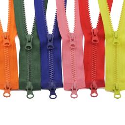 Duplo Sliders plástico resina zíper colorido, adequado para substituir e reparar Zíperes de roupas, 5 #, 80 cm, 90 cm, 100 cm, 120 cm, 150cm - Image 1