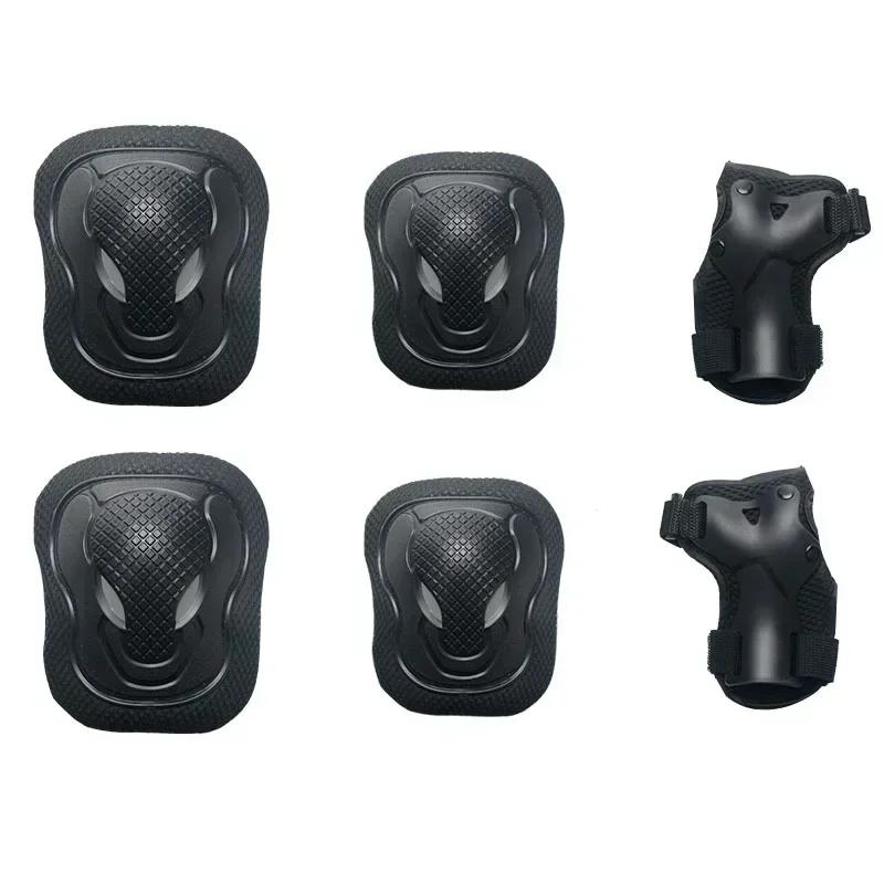 6 pçs/set cotovelo joelheiras patinação protetor skate bicicleta esportes equipamentos de proteção equitação rolo guarda pulso crianças adultos bmx - Image 1